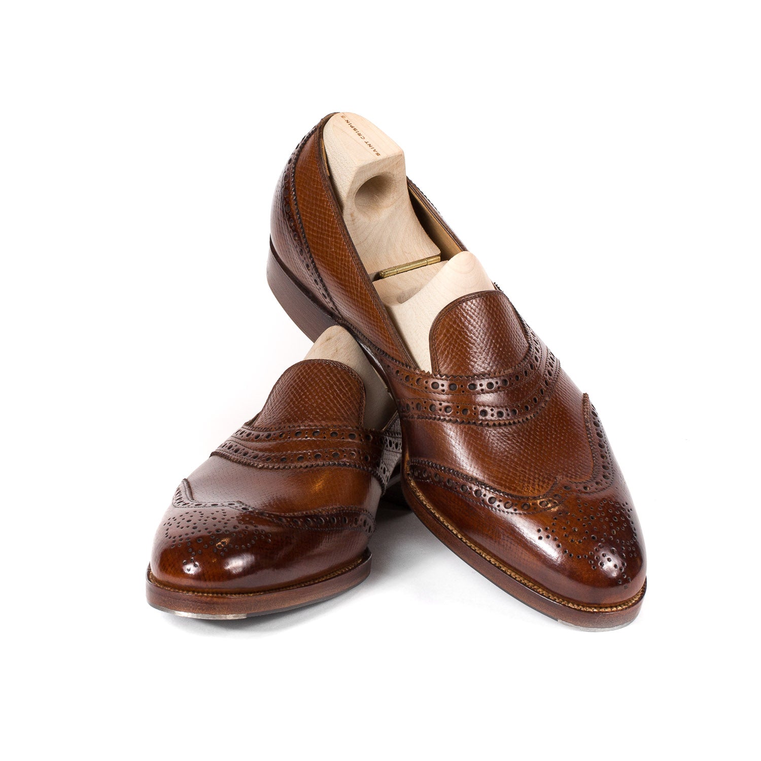 Loafer "Scotsman" aus mittelbraunem Kalbsleder "Russian Calf" - reine Handarbeit